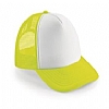 Gorra Plana Sublimacion Vintage Beechfield - Color Amarillo Fluor / Blanco